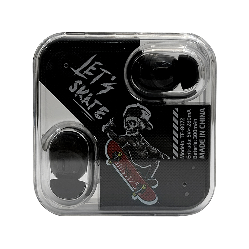 Audífonos Teros TE-8072N, Bluetooth, TWS, Negro
